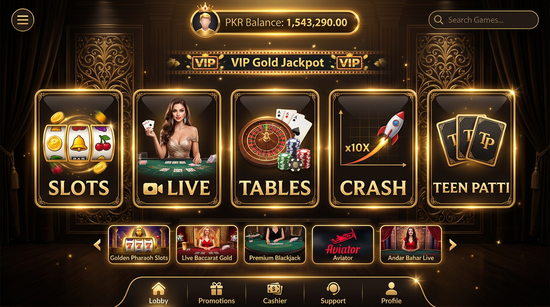 Main screen of 1ee casino page for PK players